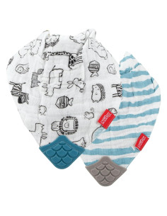 Baberos de Muselina Nuby 100% Algodón Natural 2-Pack 3+ Meses