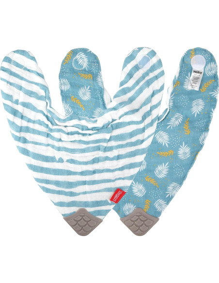 Baberos de Muselina Nuby 100% Algodón Natural 2-Pack 3+ Meses