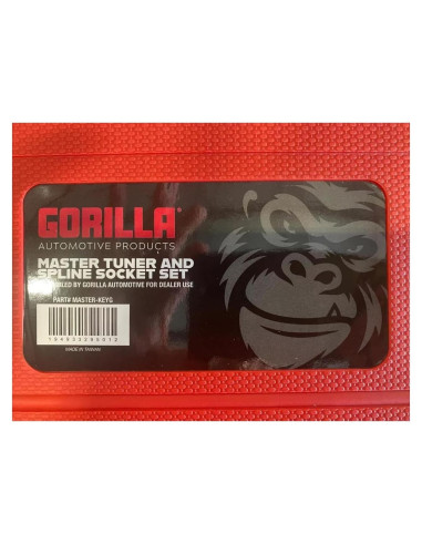 Juego de Llaves de Tuerca de Bloqueo 16 Pzas GORILLA - Estilo Hexagonal y Spline