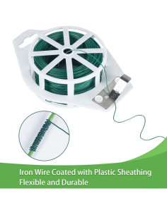 Alambre Floral Verde Tenn Well 100 Metros 22 Calibre con Cortador 2