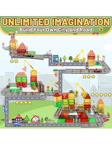 Juego de Azulejos Magnéticos LionFuny 50 Piezas para Niños