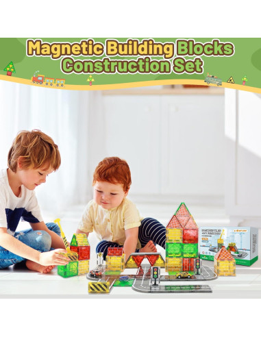 Juego de Azulejos Magnéticos LionFuny 50 Piezas para Niños