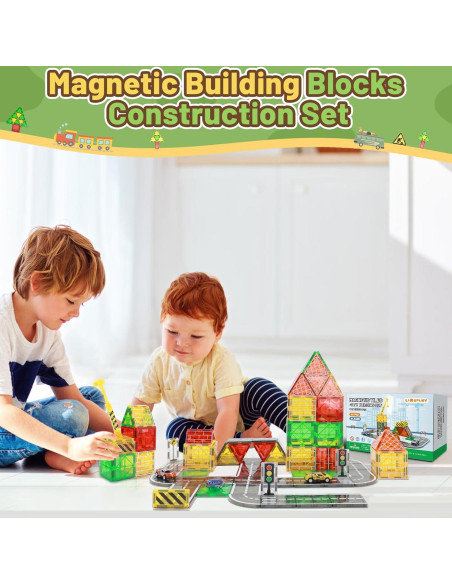 Juego de Azulejos Magnéticos LionFuny 50 Piezas para Niños