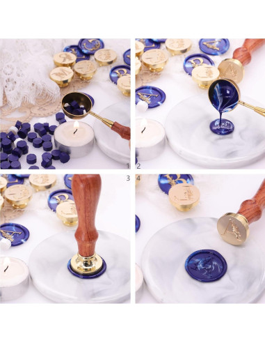 Kit Sello de Cera SWANGSA Letras A-Z 26 Piezas con Mangos