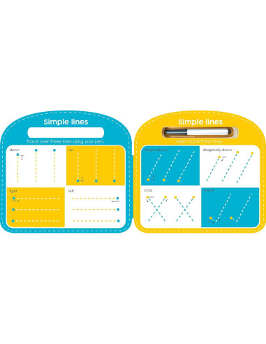 Write & Wipe Pen Control - Children's Novelty Learning Board Book - Wipe Clean - Educational