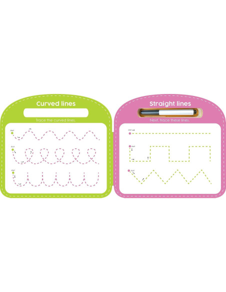 Write & Wipe Pen Control - Children's Novelty Learning Board Book - Wipe Clean - Educational