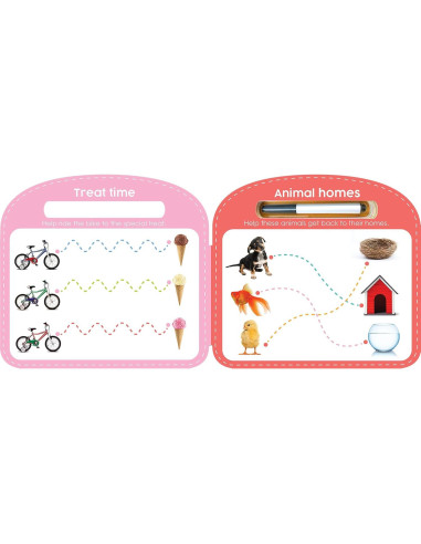 Write & Wipe Pen Control - Children's Novelty Learning Board Book - Wipe Clean - Educational