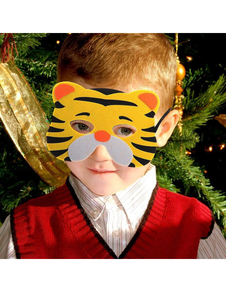 30 Máscaras de Animales DOVETECH para Niños y Adultos