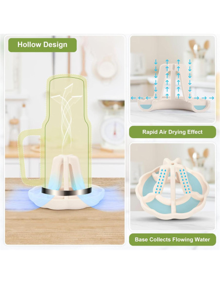 Soporte Secado Rápido de Silicona LVLAMMAL Beige 2-Pack