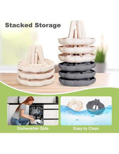 Soporte Secado Rápido de Silicona LVLAMMAL Beige 2-Pack