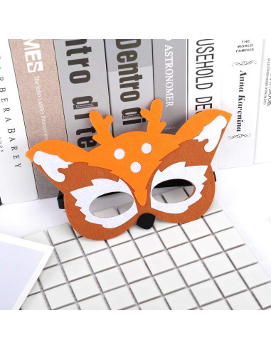 30 Máscaras de Animales DOVETECH para Niños y Adultos