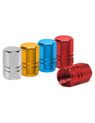 Tapa de Válvula de Neumático Genérico 20 Piezas Aluminio Hexagonal