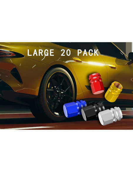 Tapa de Válvula de Neumático Genérico 20 Piezas Aluminio Hexagonal Tapa de Válvula de Neumático Genérico 20 Piezas Aluminio Hexagonal