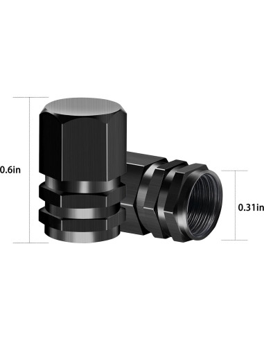 Tapa de Válvula de Neumático Genérico 20 Piezas Aluminio Hexagonal