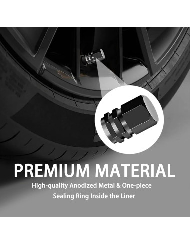 Tapa de Válvula de Neumático Genérico 20 Piezas Aluminio Hexagonal