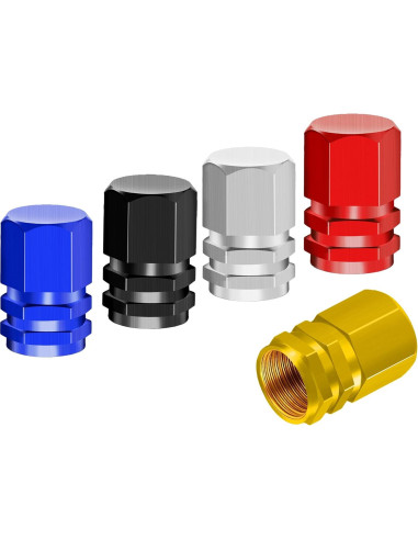 Tapa de Válvula de Neumático Genérico 20 Piezas Aluminio Hexagonal