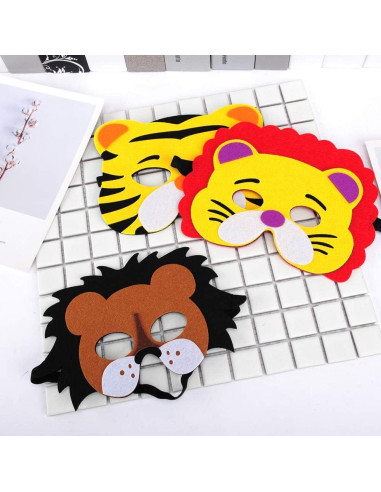 30 Máscaras de Animales DOVETECH para Niños y Adultos