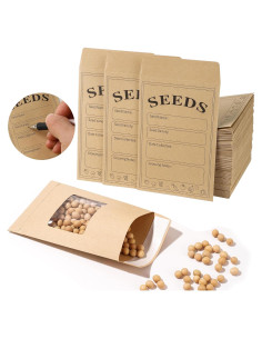 100 Sobres de Semillas Autoadhesivos Varpotle 8x12 cm Kraft