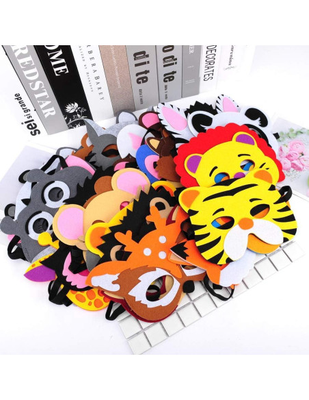 30 Máscaras de Animales DOVETECH para Niños y Adultos
