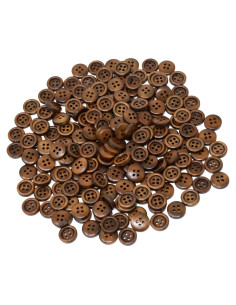 Botones Redondos de Madera Marrón Antiguo Honbay 200 Piezas 12.5mm