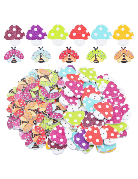 Botones de Madera JMKTOOL 100 Piezas para Costura DIY