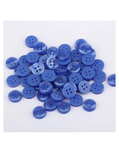 Botones de Madera Azul para Costura HC Heart - 4 Agujeros