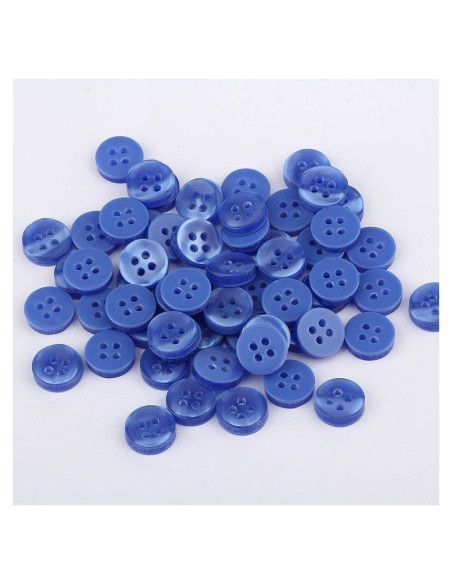 Botones de Madera Azul para Costura HC Heart - 4 Agujeros