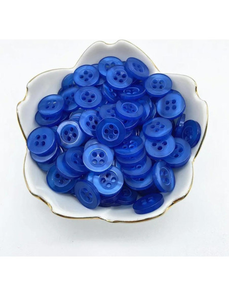 Botones de Madera Azul para Costura HC Heart - 4 Agujeros