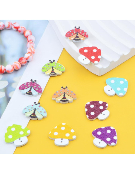 Botones de Madera JMKTOOL 100 Piezas para Costura DIY