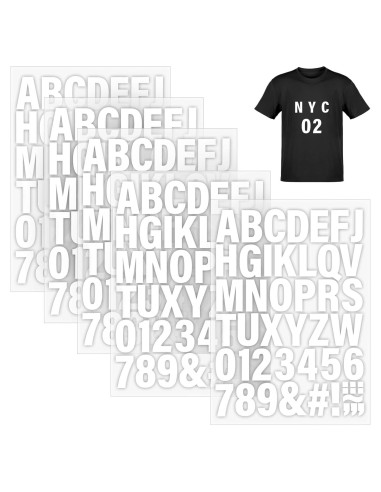 Letras y Números de Hierro Lucomb 2" Blancas para Tela - 245 Piezas