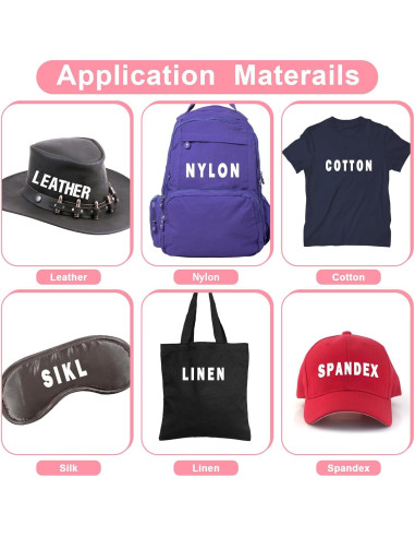 Letras y Números de Hierro Lucomb 2" Blancas para Tela - 245 Piezas