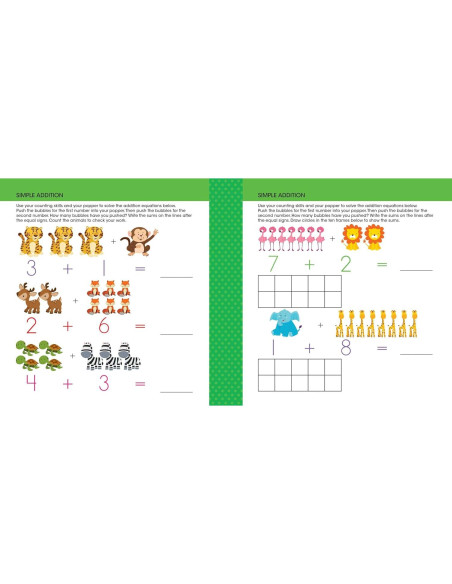 Ready to Learn: First Grade Math Write & Wipe Workbook with Popper