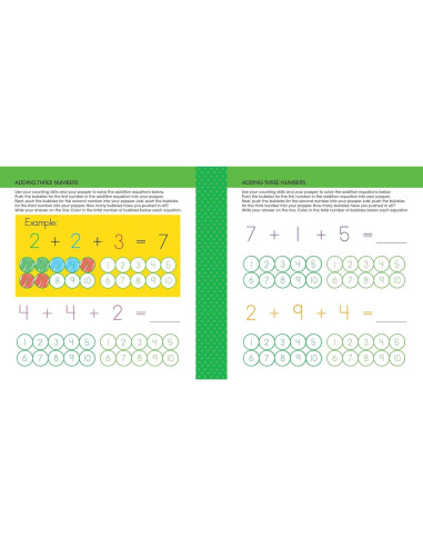 Ready to Learn: First Grade Math Write & Wipe Workbook with Popper