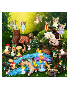 94 Piezas Accesorios de Jardín de Hadas HIYZI Miniaturas