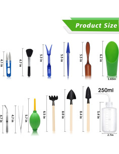 Conjunto de Herramientas de Jardín Mini LLL 13 Pcs para Suculentas 2