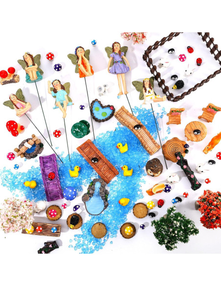 94 Piezas Accesorios de Jardín de Hadas HIYZI Miniaturas