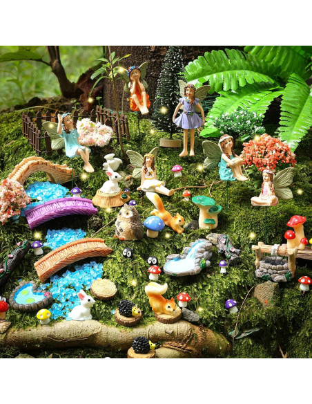 94 Piezas Accesorios de Jardín de Hadas HIYZI Miniaturas