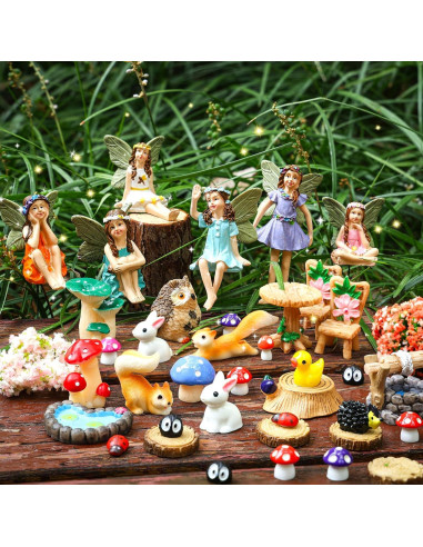 94 Piezas Accesorios de Jardín de Hadas HIYZI Miniaturas
