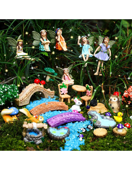 94 Piezas Accesorios de Jardín de Hadas HIYZI Miniaturas