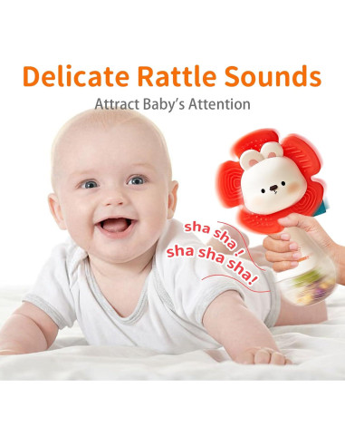 Juguetes de Sonajero Weirtoya para Bebés 0-6 Meses - 2 Piezas
