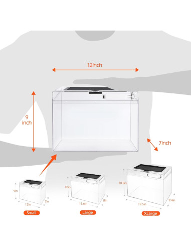 Terrario Pequeño AZV 30.48x22.86x17.78 cm con Accesorios