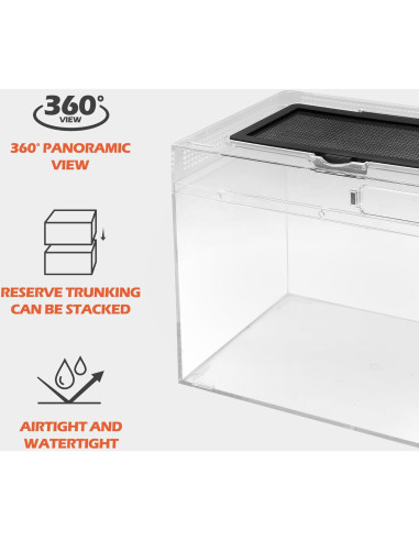 Terrario Pequeño AZV 30.48x22.86x17.78 cm con Accesorios