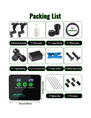 Nebulizador Automático para Reptiles Ycxydr SMART-01 con Temporizador