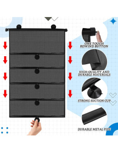 Sombrillas de Ventana de Coche Blosssound 50 cm UV y Calor 2