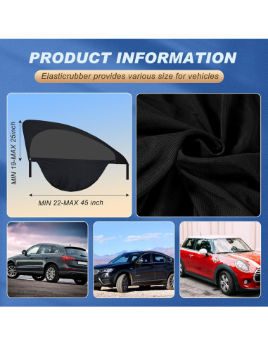 Sombrillas Laterales para Ventanas de Coche Tallew 4 Pcs