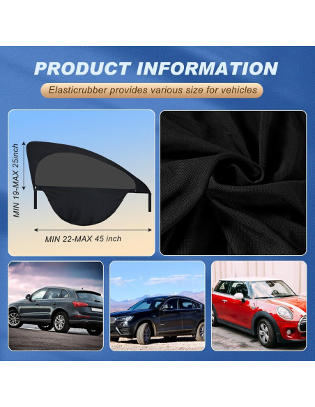 Sombrillas Laterales para Ventanas de Coche Tallew 4 Pcs