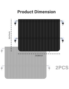 Sombrillas para Ventanas de Coche IHOTDER - 2 Piezas 66x52 cm 2