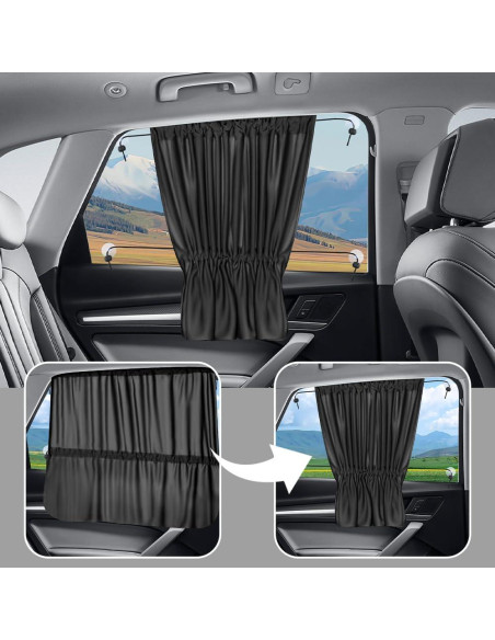 Sombrillas para Ventanas de Coche IHOTDER - 2 Piezas 66x52 cm