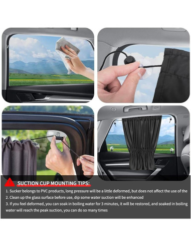 Sombrillas para Ventanas de Coche IHOTDER - 2 Piezas 66x52 cm