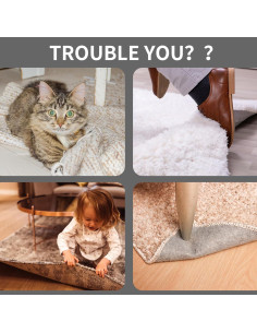 Cinta Antideslizante para Alfombra Sahhika - 12 Piezas Reutilizables 2